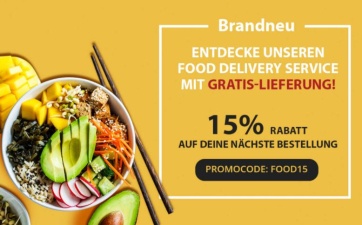 15% sur la livraison de repas chez deinDeal.ch